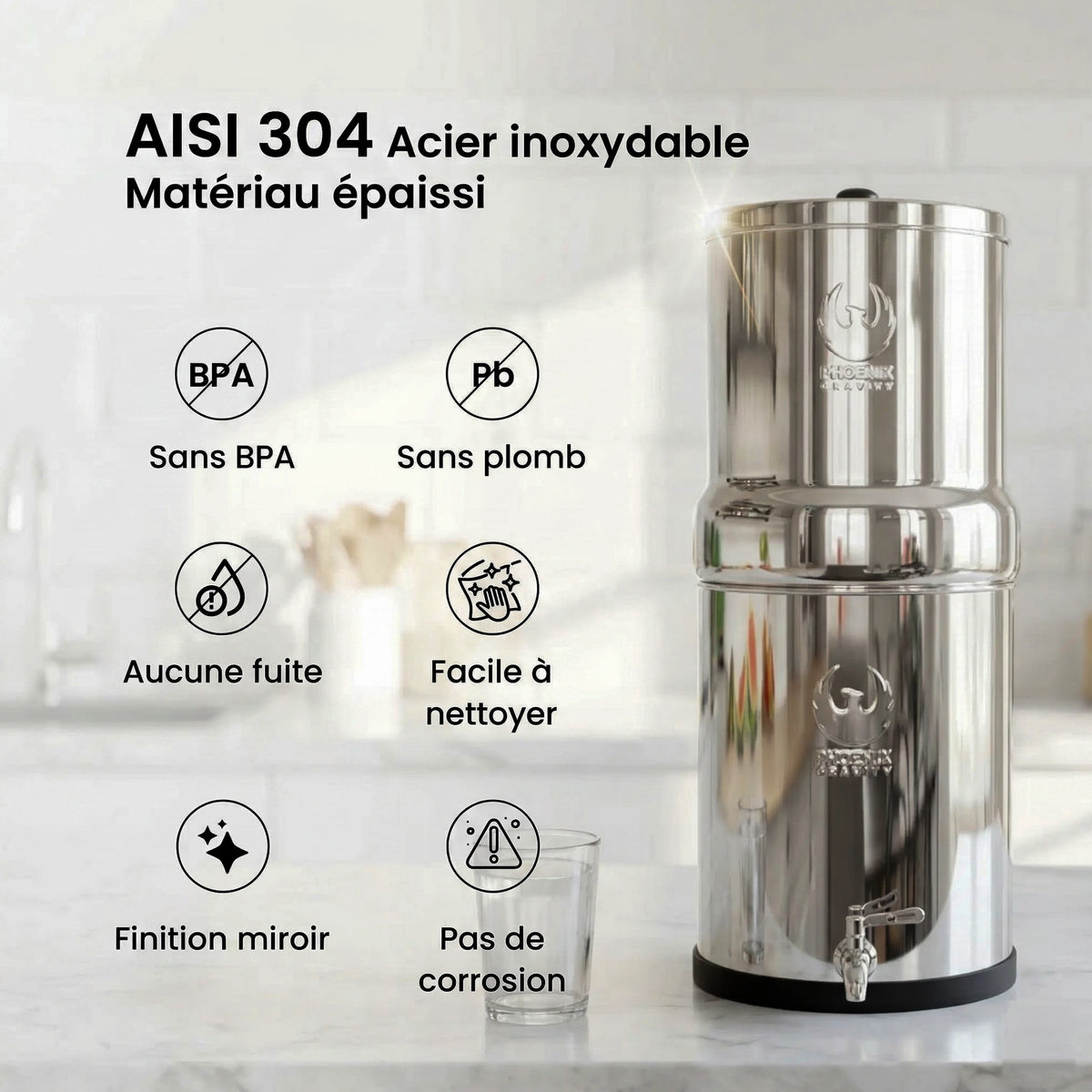 Le filtre à eau par gravité Phoenix