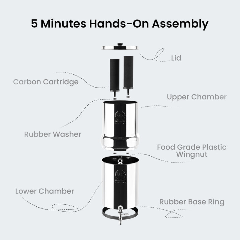 Il filtro dell'acqua gravitazionale Phoenix - 12L